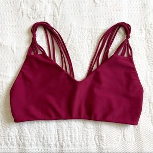 Mikoh Strappy Madrid Bikini Top - Pomegranate
